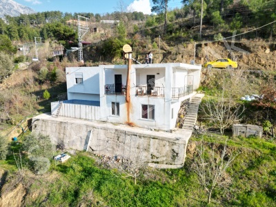 Alanya Sapadere Satılık Müstakil Ev Çaya Sıfır Ve 3586 M² Meyve Bahçesi 3+1 Mah