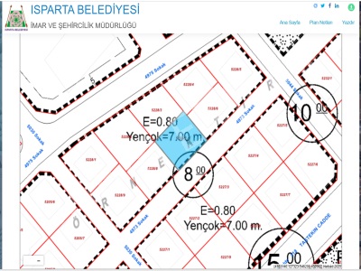 Isparta Merkez Satılık Arsa İmarlı Yola Sıfır 217 M2 Dere Mah