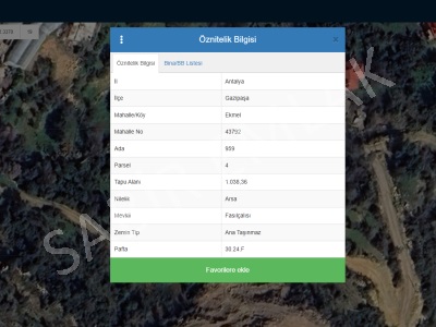 Gazipaşa Satılık Arsa İmarlı Ekmel Doğa Manzaralı Mah