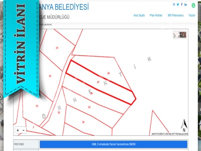 Alanya Satılık Tarla Tırılar Köyünde Doğa Manzaralı Mah