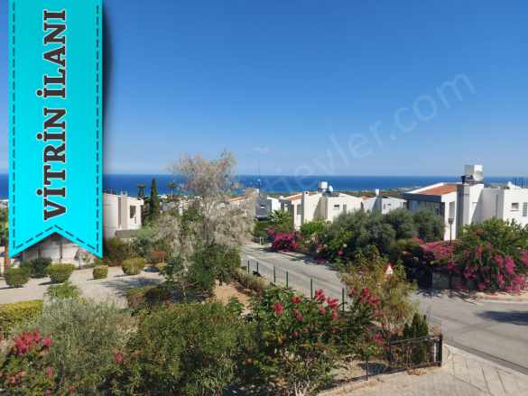 Girne Çatalköy De Satılık Daire Deniz Ve Dağ Manzaralı Ortak Havuzlu Botanik Site içerisinde 2+1