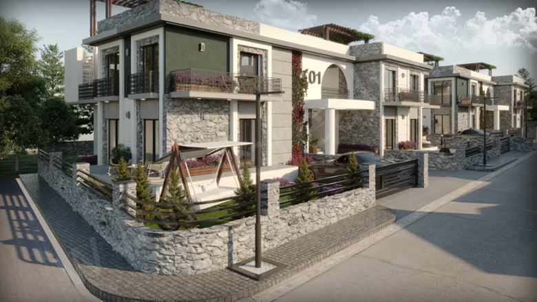 Girne Çatalköyde Villa Konforunda Satılık Daire 3+1 Ler Merkez