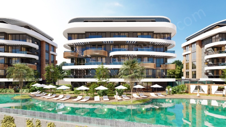 Kestel Mah. Alanya Proje Devam Eden | 1+1,2+1,3+1240.000€ - 615.000€ Resim-1