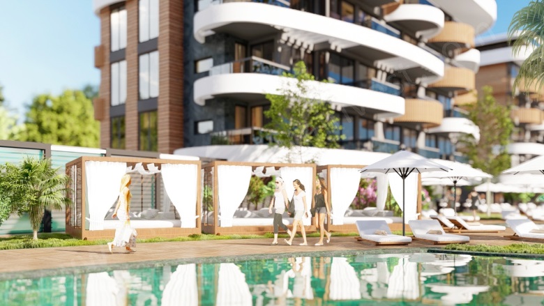 Kestel Mah. Alanya Proje Devam Eden | 1+1,2+1,3+1240.000€ - 615.000€ Resim-4