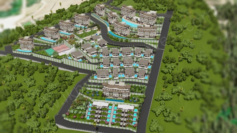 Kargıcak Mah. Alanya Proje Devam Eden | 1+1,2+1,3+1,4+1140.000€ - 590.000€ Resim-2