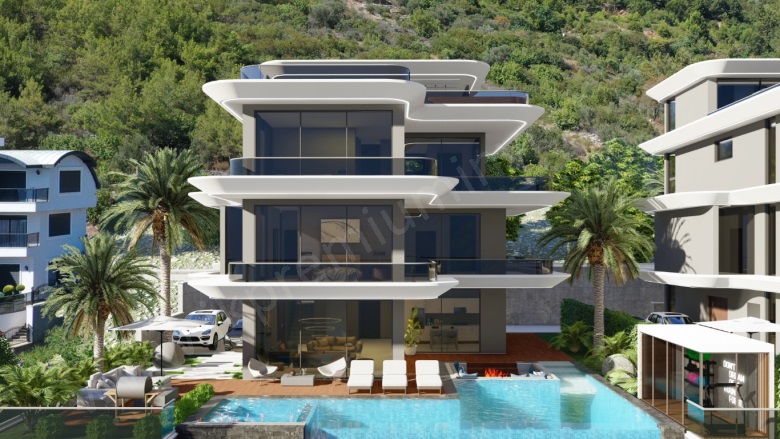 Bektaş Mahallesi. Alanya Satılık Villa |  5+1 Oda | 512M2 1.750.000€ | Villa | Klima | 4 Banyo | 5 Yatak Odası Resim-2