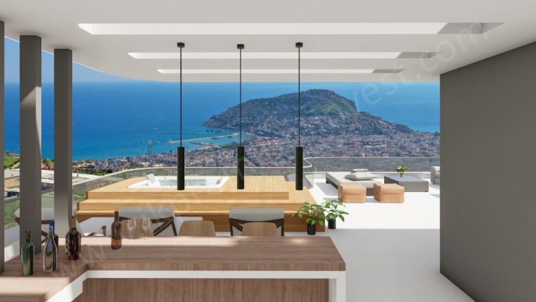 Bektaş Mahallesi. Alanya Satılık Villa |  5+1 Oda | 512M2 1.750.000€ | Villa | Klima | 4 Banyo | 5 Yatak Odası Resim-5