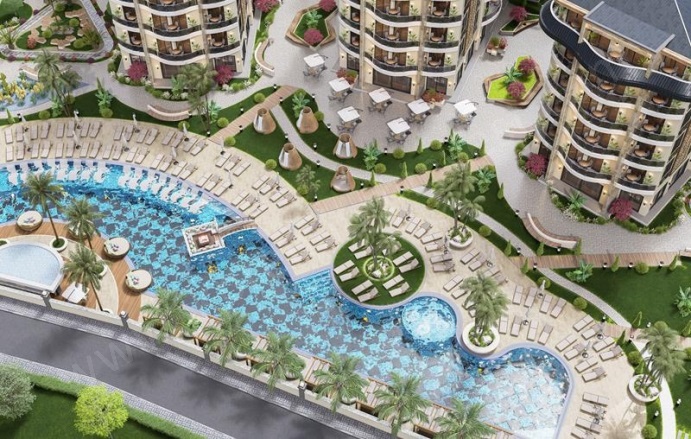 Oba Mah. Alanya Proje Devam Eden | 1+1,2+1,3+1,4+1105.000€ - 560.000€ Resim-5