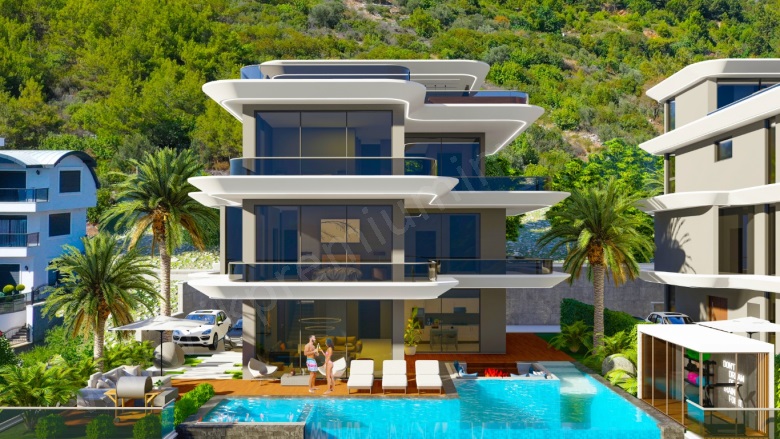 Bektaş Mahallesi. Alanya Satılık Villa |  5+1 Oda | 512M2 1.750.000€ | Villa | Klima | 4 Banyo | 5 Yatak Odası Resim-3