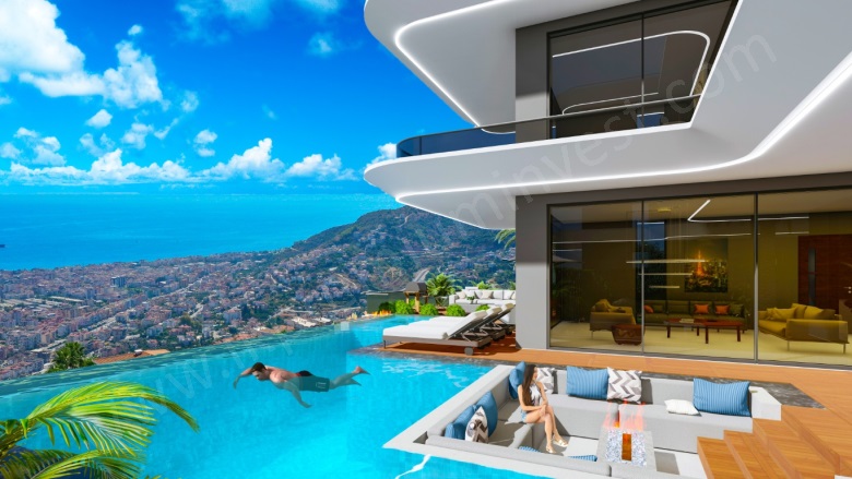 Bektaş Mahallesi. Alanya Satılık Villa |  5+1 Oda | 512M2 1.750.000€ | Villa | Klima | 4 Banyo | 5 Yatak Odası Resim-5