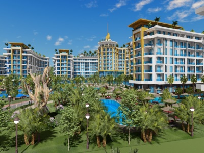 Azura World – Alanyada Satılık Lüks Daireler Otel Ve Eğlence Merkezi Yeni Konut Projeleri Türkler Mah