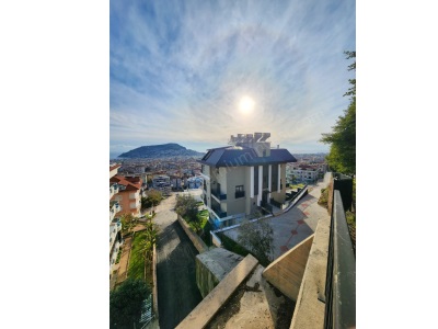 Deniz Kale Ve Şehir Manzaralı 2+1 Satılık Daire Alanya Küçükhasbahçe Mah