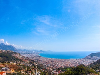 Alanya Tepe Mahallesinde Satılık Villa Lüks – Deniz Şehir Ve Kale Manzaralı 4+2 Mahallesi