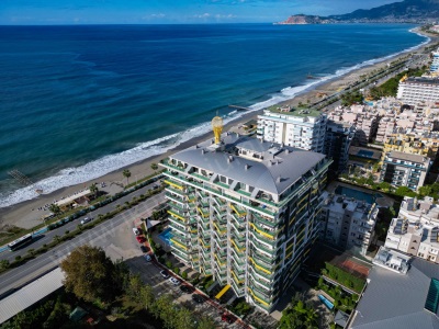 Alanya Mahmutlarda Denize Sıfır 1+1 Satılık Daire Konak Seaside Tower Mahmutlar Mah