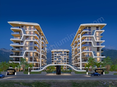 Tosmurda Satılık Nordıc Sky Daireler Yeni Konut Projeleri Alanya Tosmur Mah