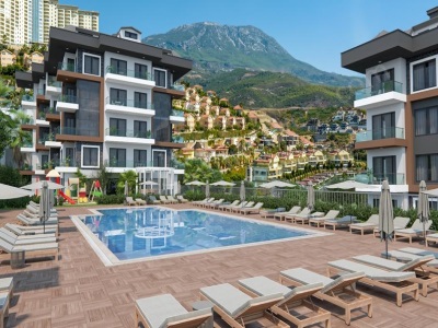 Marelatus Residence Projesinde 1+1 Satılık Daire Alanya Kargıcak Mah