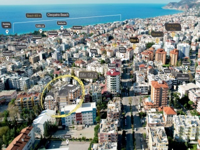 Elit City 2 Alanya Merkez Denize 450 Metre 1+1 Lüks Ler Satılık Daire Saray Mah