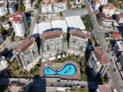 Cikcilli Crystal Park Iı Sitesinde 1+0 Havuz Manzaralı 50M² Güney Cephe 100 000€ Satılık Daire Alanya Mah