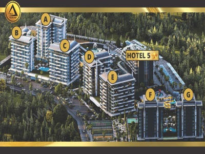 Alanya Avsallarda Satılık Daire Lüks Exclusive New Level Premium Otel Konforu Doğa 1+1 Avsallar Mahallesi