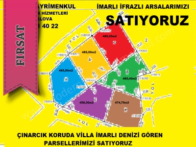 Modernden Denize Nazır Seyir Terası Villa Sı Satılık Arsa Çınarcık Atakent Mah-Koru Köyü