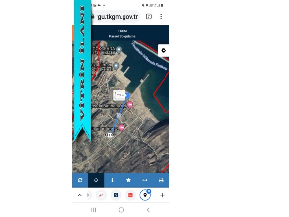 Kuzulimanı Mevkii Gökçeada Satılık Arsa |  1266M2 280.000€ Resim-3