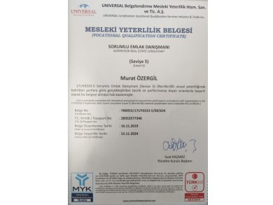 MESLEKİ YETERLİLİK BELGESİ