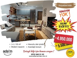 Kuşadası İkiçeşmelik Mah. Satılık Daire 1+1 55 M2 | 2. Kat | Yerden Isıtma | 1 Banyo | 1 Yatak Odası