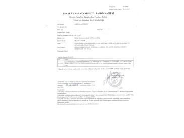 ESNAF SİCİL TASTİKNAMESİ