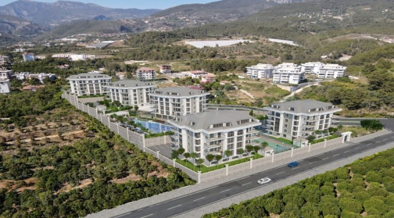 Oba Mah. Alanya Proje Devam Eden | 2+1,3+1,4+1,5+198.000€ - 185.000€ Resim-3