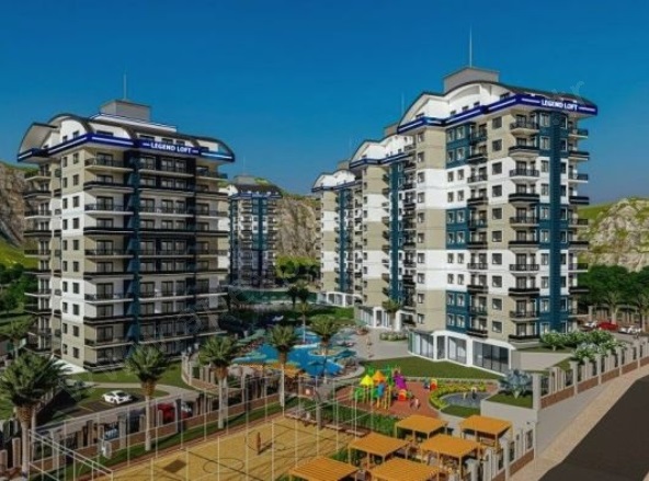 Avsallar Mah. Alanya Proje Devam Eden | 1+1,2+1,5+190.000€ - 225.000€ Resim-1