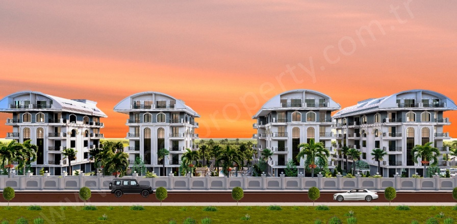 Oba Mah. Alanya Satılık Oba |  3+1 Oda | 110M2 115.000€ | 5. Kat | Klima | 2 Banyo | 3 Yatak Odası Resim-1