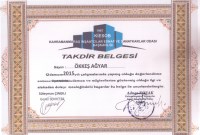 inşaatçılar odası takdir belgesi