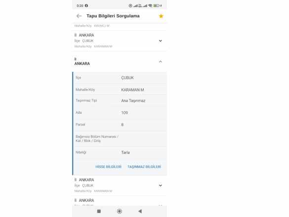 Ankara Çubuk Karaman Da 88 M2 Hisseli Tapulu Satılık Arsa Mah