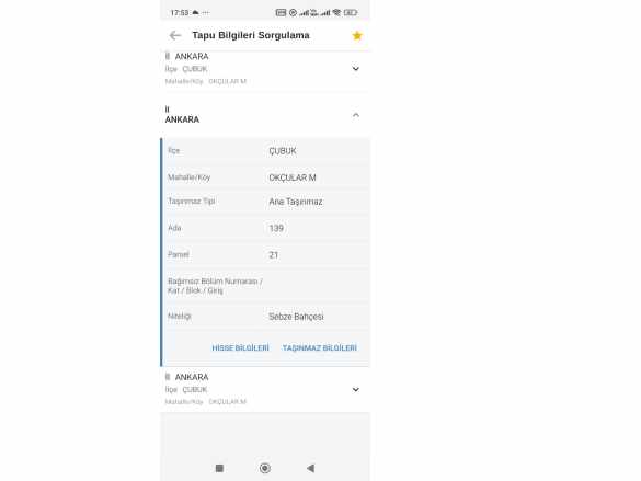 Ankara Çubuk Okçular Da 63 M2 Hisseli Tapulu Sebze Bahçesi Satılık Tarla Mah