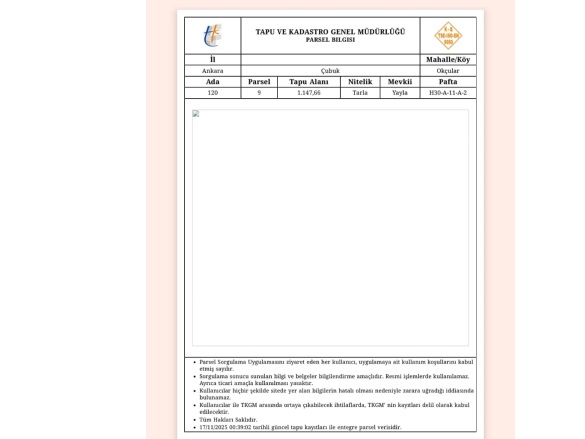 Okçular Mah. Çubuk Satılık Tarla |  95M2 38.000Tl Resim-3