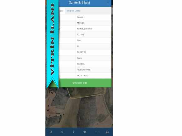 Ankara Mamak Kutludüğün imar Da 419 M2 Hisseli Tapulu Satılık Tarla Mah
