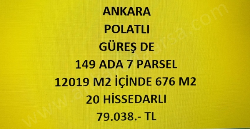 Güreş Mah. Polatlı Satılık Tarla | 79.038Tl Resim-1