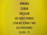 Ankara Çubuk Okçular Da 7 M2 Hisseli Tapulu Satılık Tarla Mah