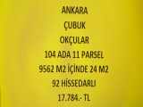 Ankara Çubuk Okçular Da 24 M2 Hisseli Tapulu Satılık Tarla Mah