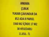 Ankara Çubuk Yukarı Çavundur Da 17 M2 Hisseli Tapulu Satılık Tarla Mah