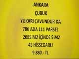 Ankara Çubuk Yukarı Çavundur Da 5 M2 Hisseli Tapulu Satılık Tarla Mah
