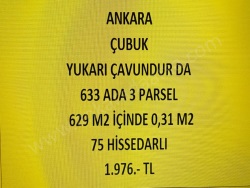 Çubuk Yukarı Çavundur Mah. Satılık Tarla 1 M2