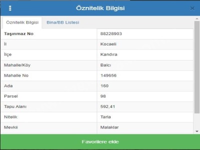 Çizgi Emlaktan Kandıra Balcı Da Satılık Tarla 592 M2 Arazi Mah