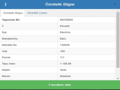 Çizgi Emlaktan Kandıra Balcı Da Satılık Tarla 1198 M2 Arazi Mah