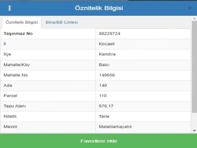 Çizgi Emlaktan Kandıra Balcı Da Satılık Tarla 670 M2 Arazi Mah