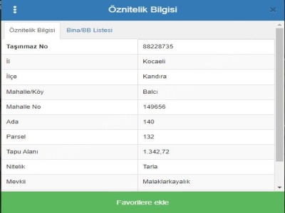 Çizgi Emlaktan Kandıra Balcı Da Satılık Tarla 1342 M2 Arazi Mah