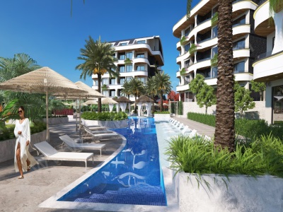 Alanya Obada Çarpıcı Mimariye Sahip Yeni Kompleks Yeni Konut Projeleri Oba Mah