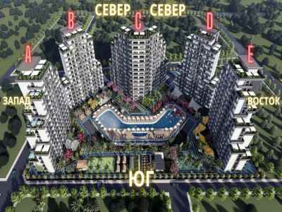 Ongoing Real Estate Projects in  Turkey, Mersin, Mezitli, Downtown neighborhood , 59 m2