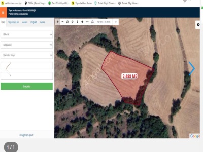 Bilecik Gölpazarı Şahinler Köyünde 2 488 M2 Satılık Tarla