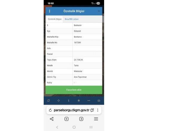 Bostancı Mah. Edremit Satılık Tarla |  23000M2 40.000.000Tl Resim-1
